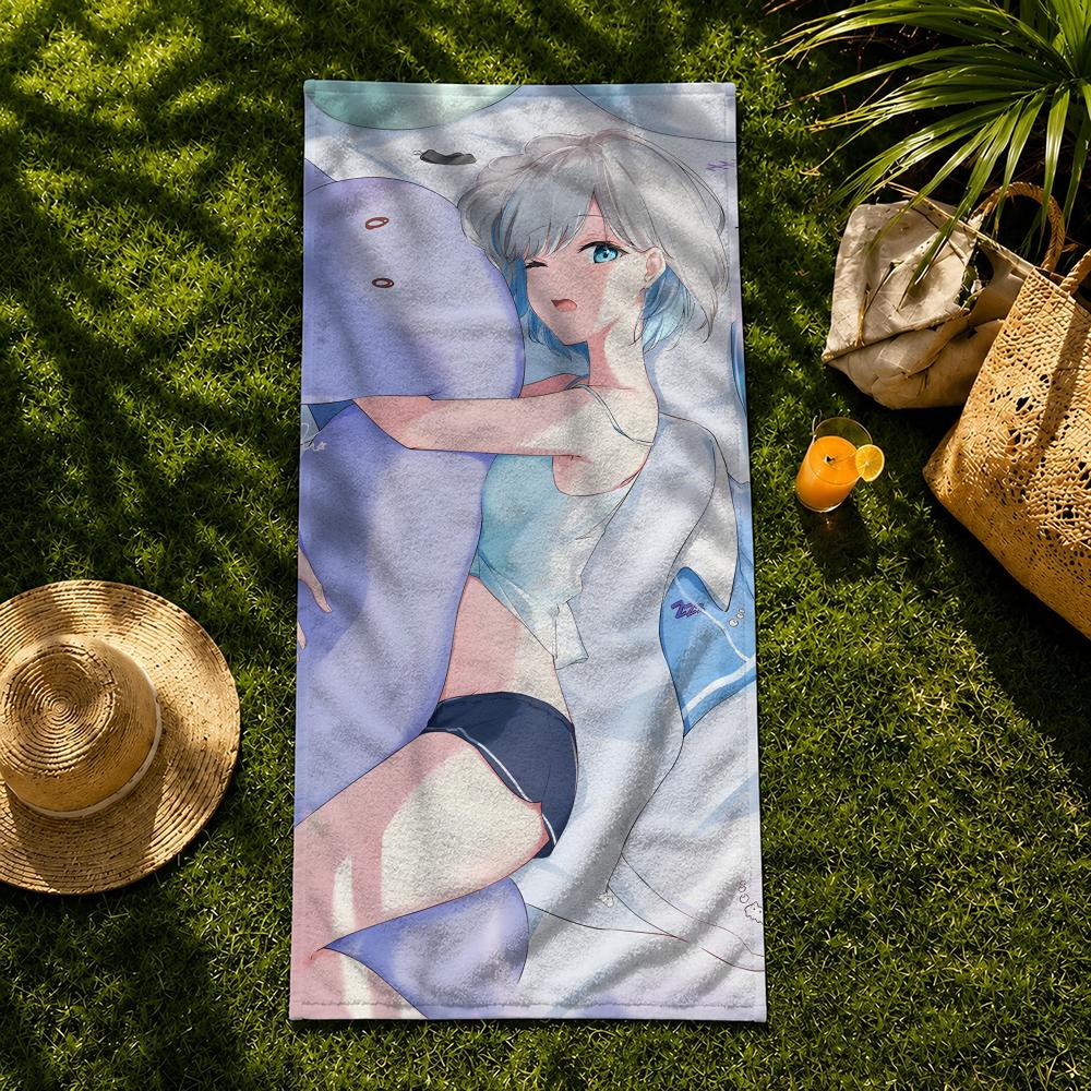 VTuber Kaga Sumire Towel Towel beach towel, quick drying absorbent bath towel for Swim,Gym,Camping,Outdoor hot