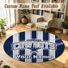 Round Rug Custom NameDallas Cowboys Pattern Non Slip Carpet Home Floor Decor