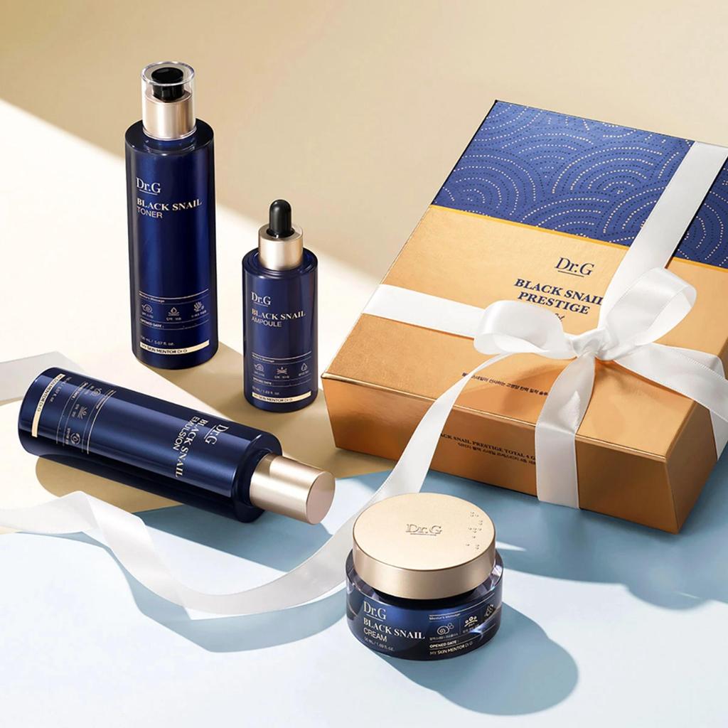 Dr.G Black Snail Prestige Gift Set (Toner 150ml + Emulsion 150ml + Ampoule 50ml + Cream 50ml)
