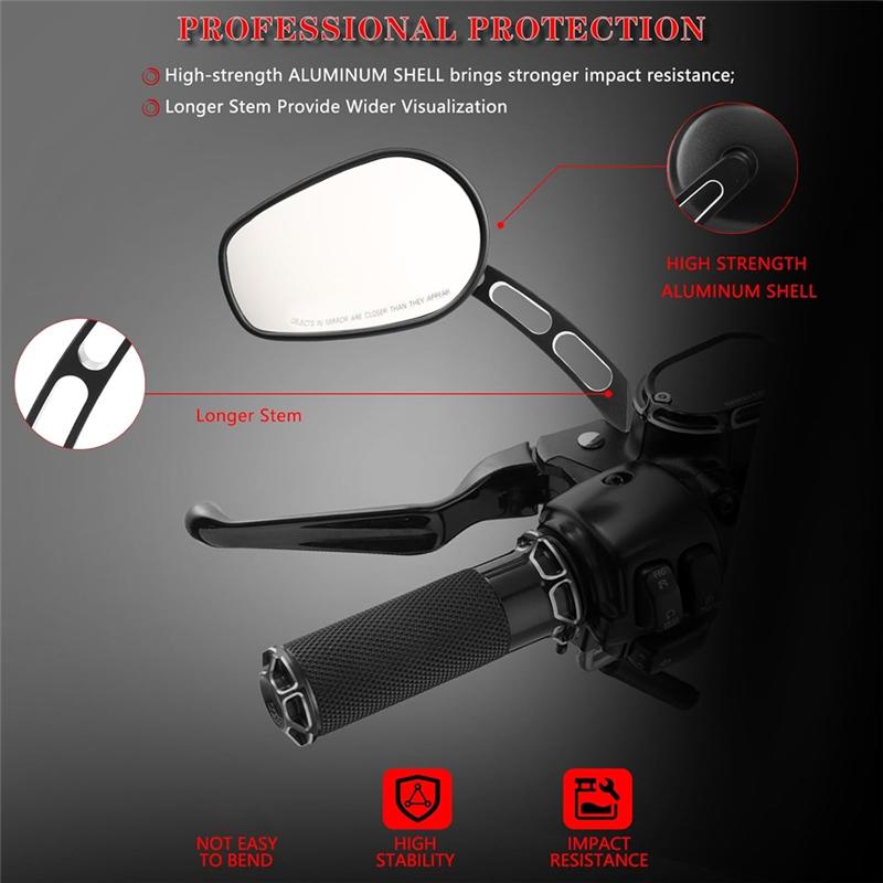 Ac29-8Mm Rear View Mirrors For  Touring Road Glide FLTRX Electra Glide FLHT Road King Handlebar Mount Mirrors