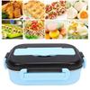 Lunch Box 304 Stainless Steel 3 Grids   Box Microwaveable with Spoon Chopsticks for Camping Traveling