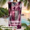 Beach Towel Burnley Football Print Custom Name Text Soft Towel for Swimming Pool