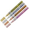 Marvy Deco Color Premium Pigment Fine Oil-Based Markers, 4-Color Set, Point, 240-4N