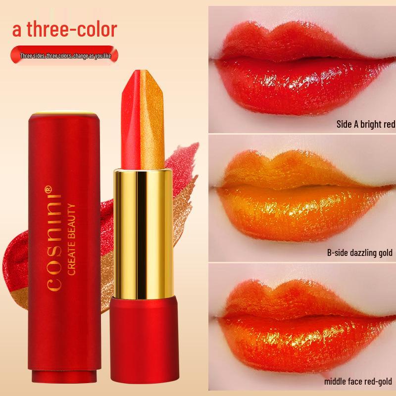 

Матовая помада Cosnini двухцветная трехцветная - Увлажняющая, Стойкая, Увлажняющая подарок на День святого Валентина 3.5g