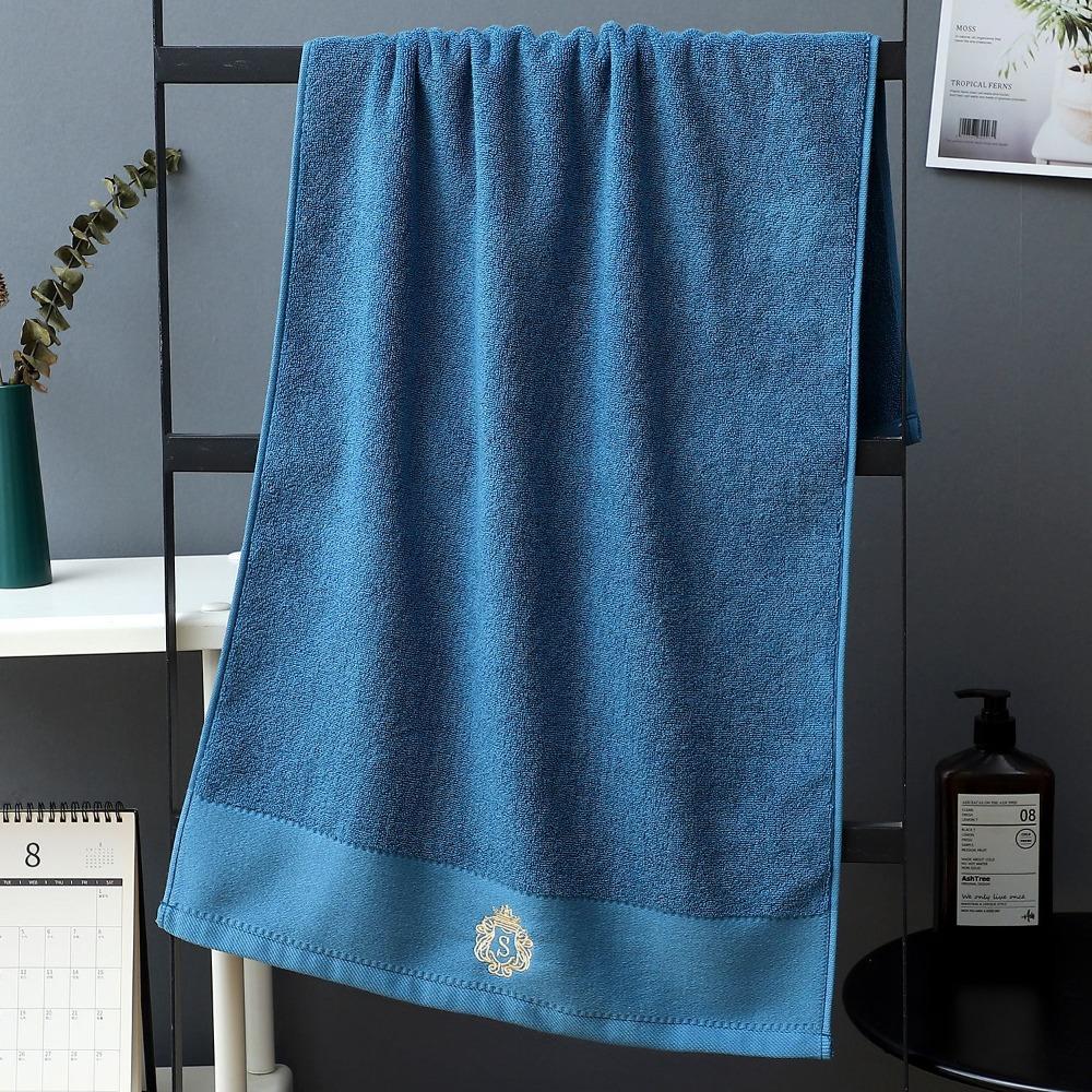 Spot large thickened cotton souvenir towel hotel men's sports face towel plain color broken gear water absorption