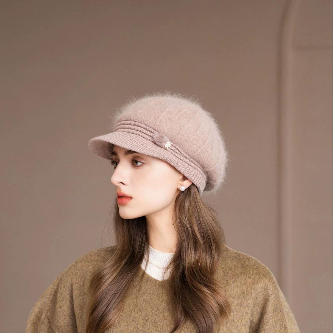 

WTEMPO Women s Outdoor Soft Elegant Knitted Hats for Hiking Skiing Walking Autumn Winter Windproof Cold-proof Warm Elastic Hats 1pc*one size світлого кольору хакі