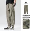 Black technology outdoor quick drying nine inch pants men's loose sports pants casual pants leg binding sanitary pants