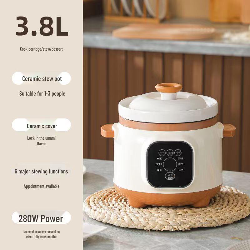 Versatile Electric Ceramic Stew Pot for Baby Food, Porridge & Bird s Nest