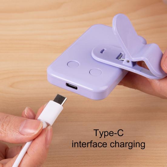 LED Fill Light with Clip Rechargeable Adjustable Brightness Phone Tablet Laptop Computer Selfie Video Meeting Photography Fill Lamp