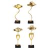 Ball Ornament Figurine Sculpture Home Collectible Birthday Metal Leaf Statue