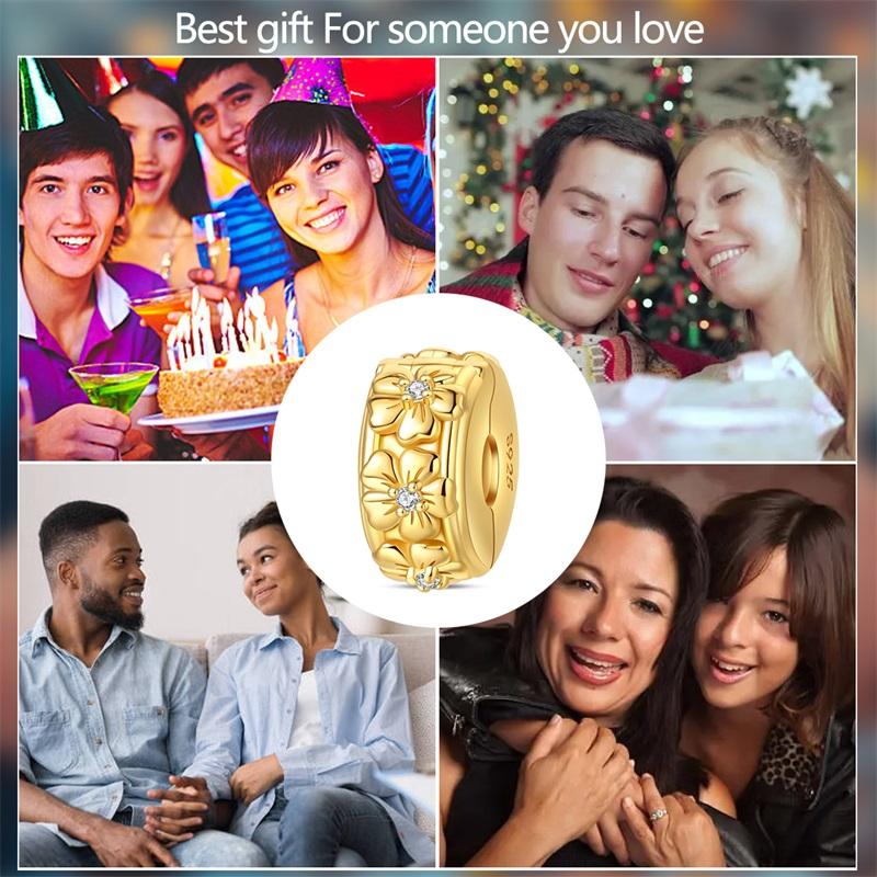 925 Silver Golden Pumpkin Cart Heart-Shaped Flower Puppy Charms Beads For Women Fit Bracelet DIY Jewelry Gifts