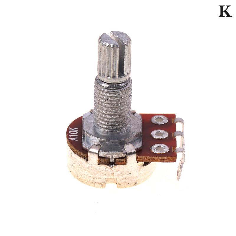 A500K B500K A250K B250K A50K B50K A25K B25K Potentiometer Splined Small Pot Electric Guitar Bass Effect Amp Tone Volume18Mm Shaft Parts