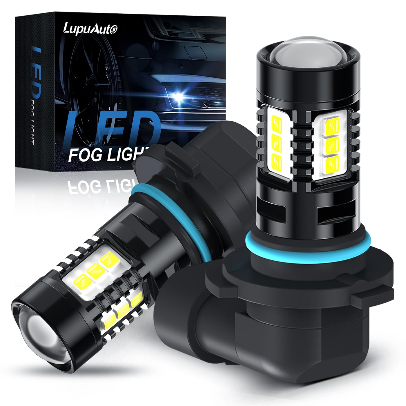 9005 HB3 LED Fog Lamp 9005 LED Fog DC12V Compatible 9005/HB3 чёрный