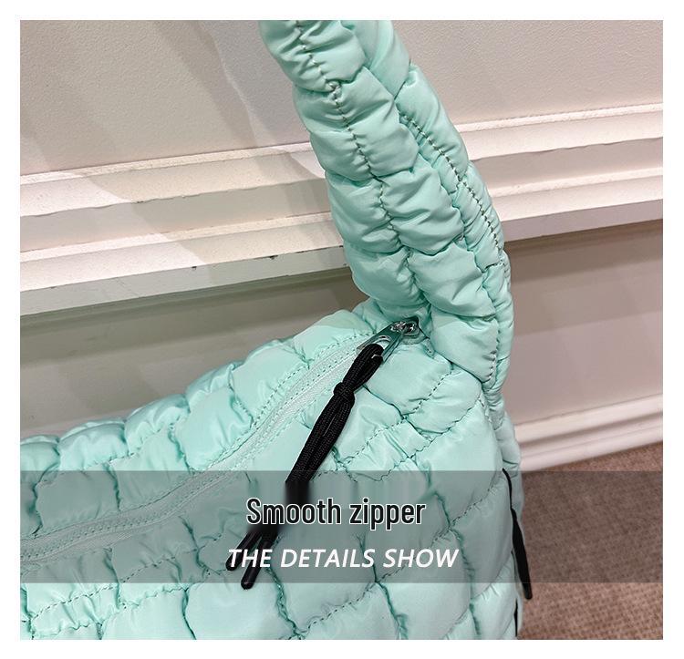 Pleated Cloud Bag 2025: Large Cotton Tote, Korean Style Crossbody & Shoulder Bag