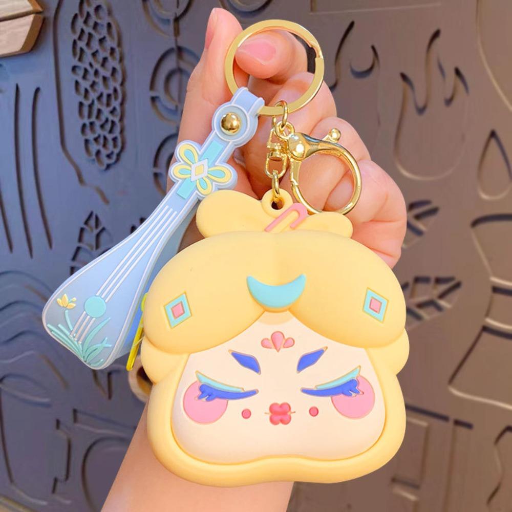 Chinese Style Hanfu Girls Coin Purse Wallet Zipper Silicone Earphone Bag  Children