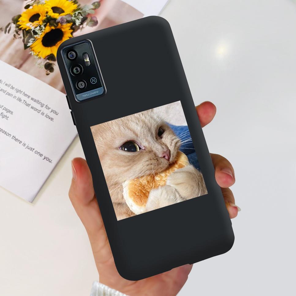 For ZTE Blade A71 6.52" Case Cartoon Dinosaur Football TPU Soft Silicone Cover For ZTE Blade A71 2021 A7030 Phone Cases Fundas