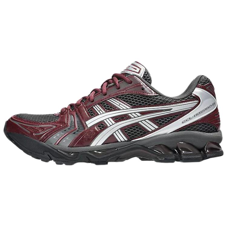 Asics Gel Kayano 14 Burgundy Obsidian Grey Unisex Sneakers Red Pure-Silver 1203A537-022