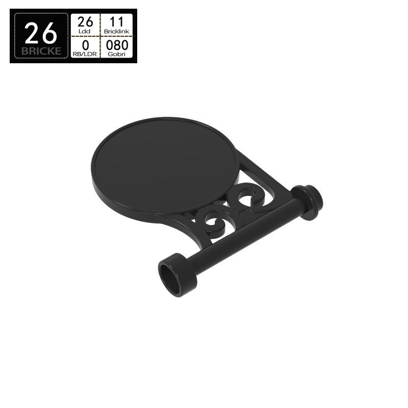 BRICKE 13459 Building Block 1x5x3 Road Sign - Compatible with LEGO Parts, MOC Accessories 50g (~29 pieces) чёрный