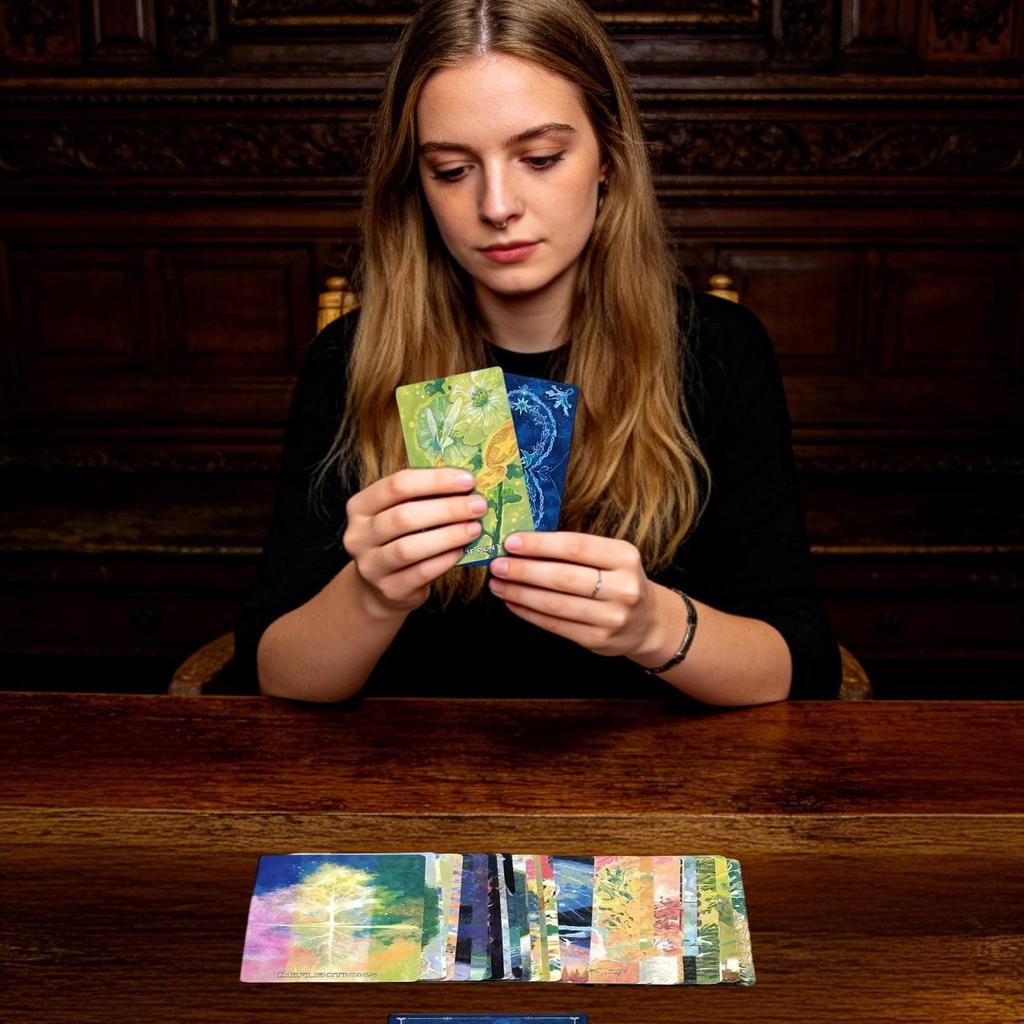 Tarot Cards Retro Deep Connection Fortune Telling Toys 86-Piece Decision Making Tarot Deck for Men Women Friends Travel Home