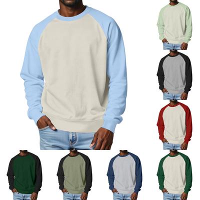 Ανδρικό Φούτερ με Στρογγυλή Λαιμόκοψη, Μανίκια Raglan, Επένδυση Fleece, Παχύ, Μονόχρωμο