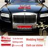 No-Trace Wedding Car Felt Stickers - Non-Woven License Plate Decorations