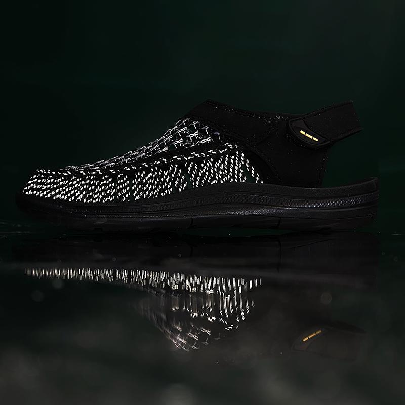 Summer  Men's Sandals Fashion Lightweight Casual Sandals Shoes Large Size Plus-size Hand-knitted Shoes Sandals