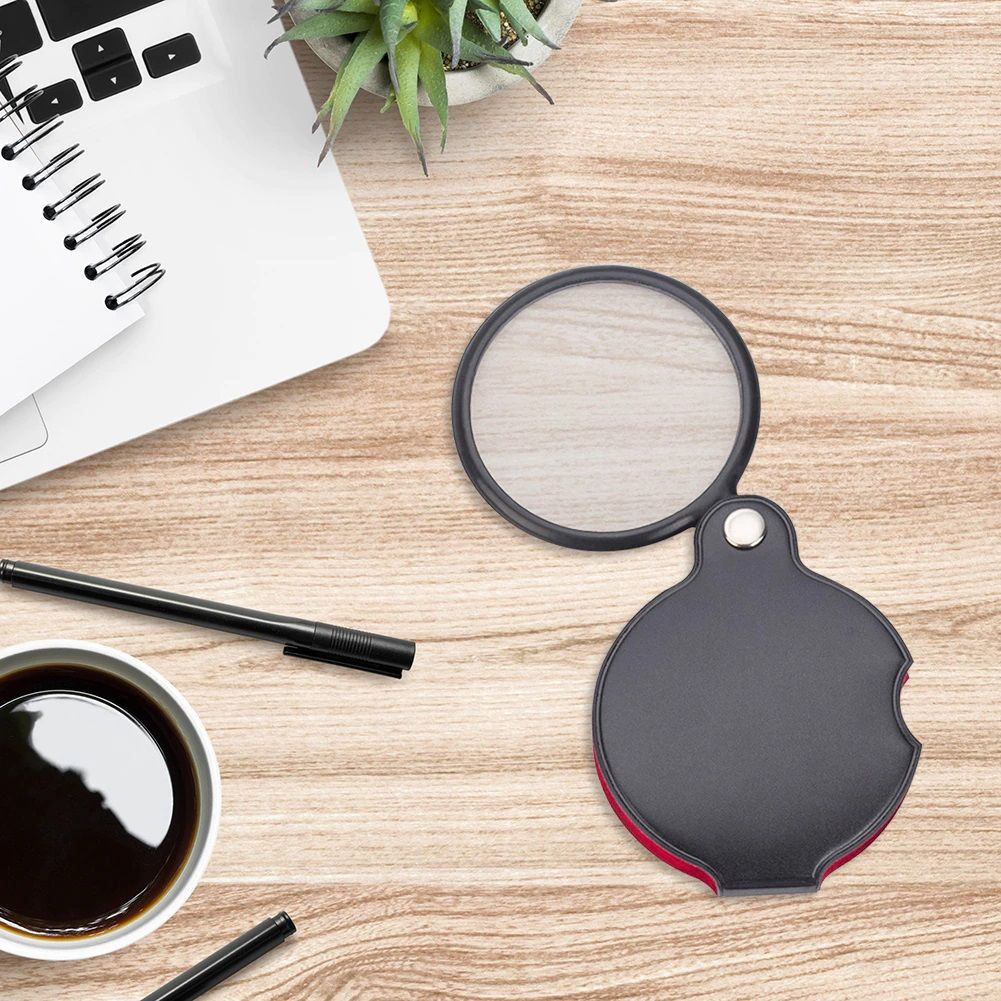Pocket 8x Handheld Reading Newspaper 50mm Jewelry Magnifier Magnifying Glass Gift Loupe