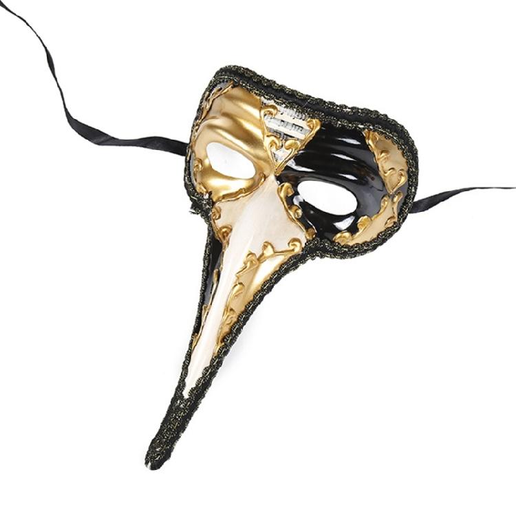 

Masquerade Half Face Mask for Women Men Halloween, Halloween Long Nose Eyemask Masquerade Eyemask with Long Nose чорний