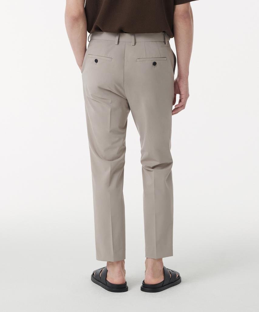 Musinsa Standard [Cooltandard] Relaxed Tapered Hidden Banding Crop Slacks [Light Beige]