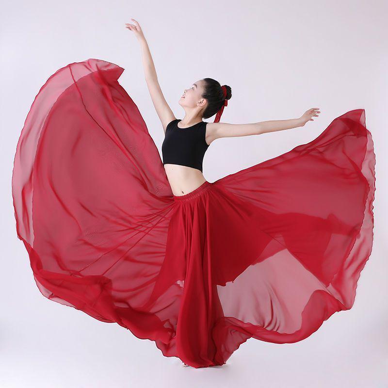 Children's 720-Degree Swing Skirt for Dance Performances – Classical Chinese Dance Skirt for Girls