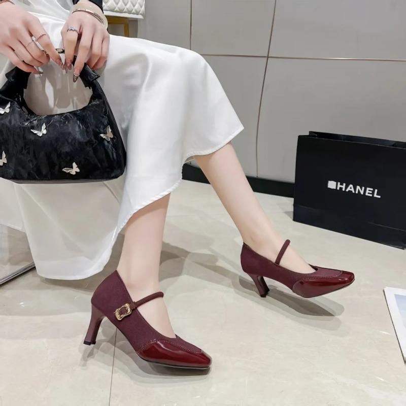 Fashion Square Toe  Women Sandals Jane Shoes Summer Shoes  2025 Sexy Chunky Shoes Dress Wedding Pumps Zapatillas