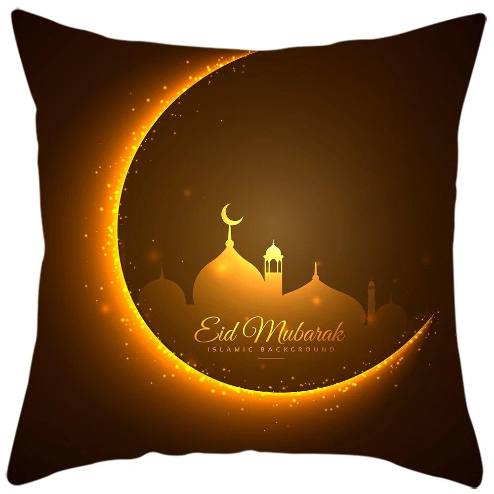 New Eid Al Fitr Home Decoration Pillowcases Islamic Muslim Ramadan Pillowcases Mosque Decorative Pillowcases Gifts