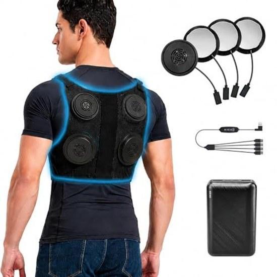 Cooling Plate Equipped Vest2026 Heat Wave Introduction 4 Large Area Plates 30000mAh Battery 3-stage Adjustment Maximum -28 Instant Quiet Operation
