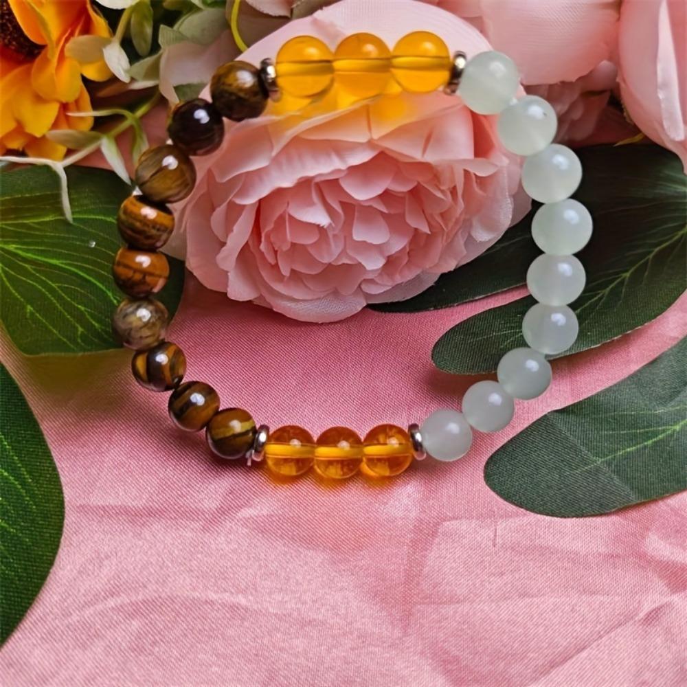 

Lucky Bead Elastic Bracelet - Unisex Bohemian style, a protective daily wear gift for her.