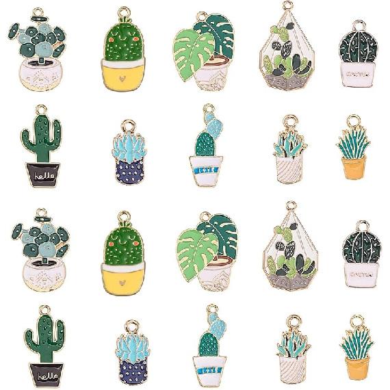 KitBeads 40pcs Enamel Rabbit Charms Mixed Styles Easter Bunny Charms Flower Printed Animal Bunny Rabbit Charms for Jewelry Making Bulk