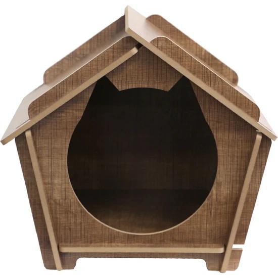 

Декоративне дерев яне котяче гніздо з візерунком лапи