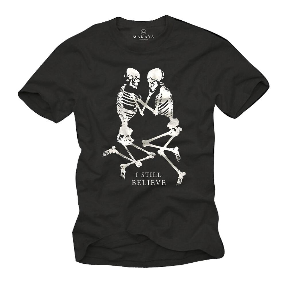 

SKULL T SHIRT MEN SKELETON SKULL LOVE ROCK BAND PUNK EMO FUN CULT TEES Unisex T-Shirt XXL