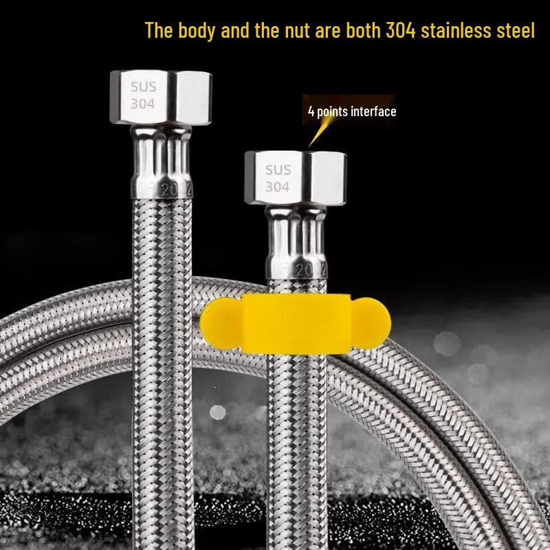 Huashunying 304 Stainless Steel Braided Faucet Hose
