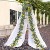 1pc Artificial Lemon Garland with Eucalyptus Leaves - Realistic Plastic Hanging Vines for Dining Table, Garden, Farmhouse Decor - Lemon Decor