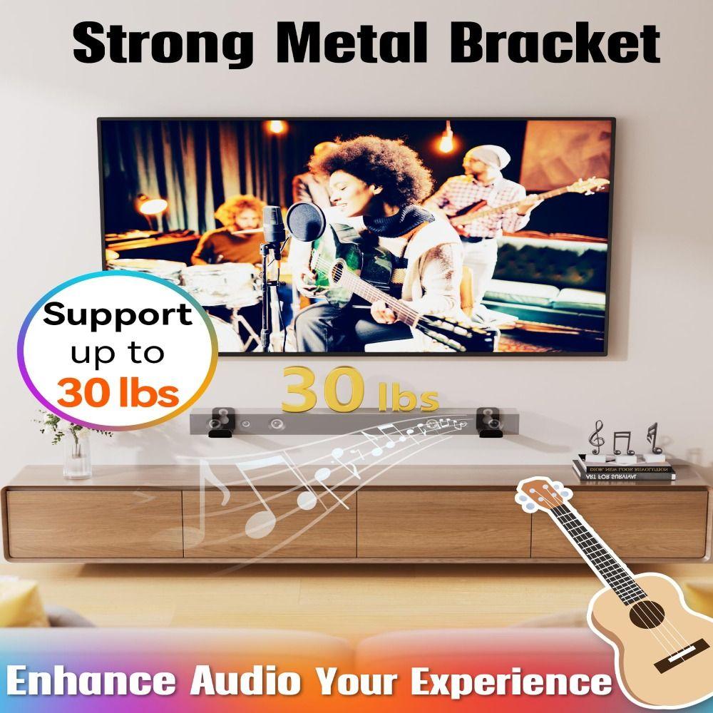 2pcs Space Efficient Speaker Wall Mount Heavy Duty Speaker Holder Floating Rack  Home Theater