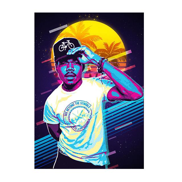 Berühmte Rapper Star Sänger Kunst Malerei Wand Leinwand Poster und Drucke Moderne Figur Porträt Bilder für Wohnzimmer Wohnkultur