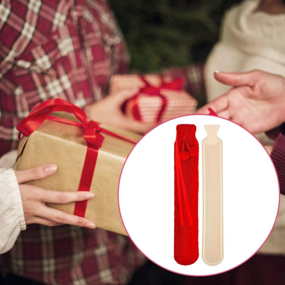 72cm Warmwasserbeutel Auslaufsicher Mit Wasser gefüllt Taillenwärmer Weich Länglich Heißwasserflaschenbeutel Fuß