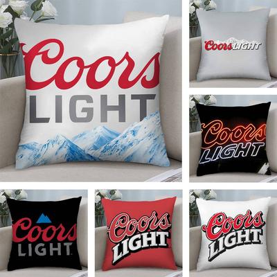 Bier C-Coors Kissenbezug Plüschstoff Weicher Kissenbezug Beidseitig bedruckt Kissenbezug Haushaltsgeschenke