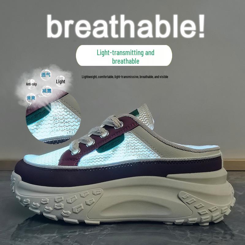 2025 Summer Women's White Canvas Height-Increasing Casual Shoes - Korean Style (HB6808-2)