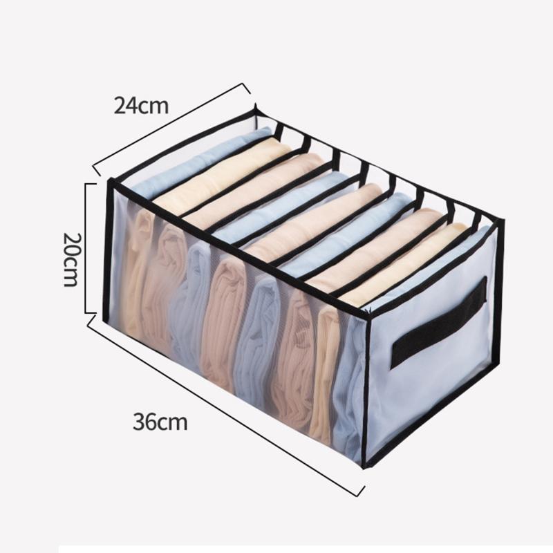 Mesh Cabinet Wardrobe Storage Box Foldable Drawer T-Shirt Clothes Jeans Leggings Underwear Organizer Storage Box