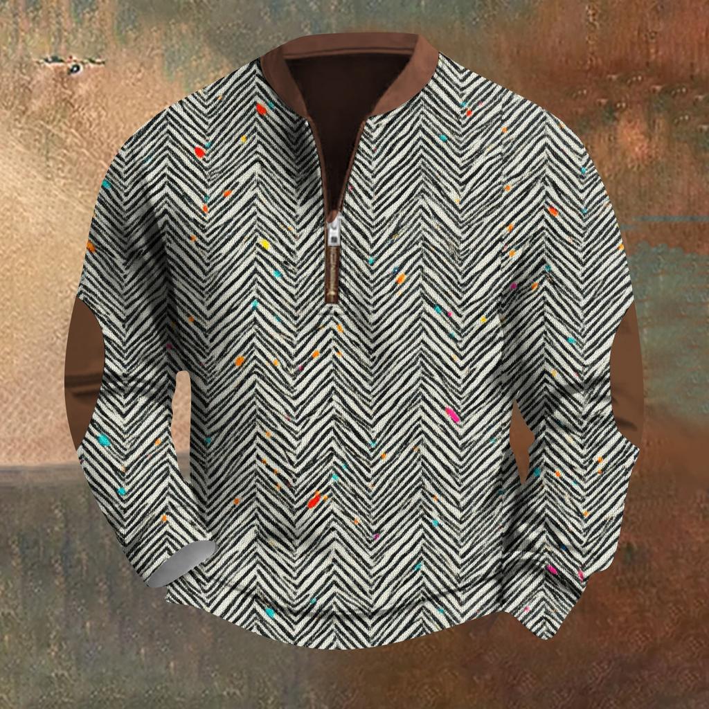 Men's Retro Casual Gradient Printed Sweatshirt