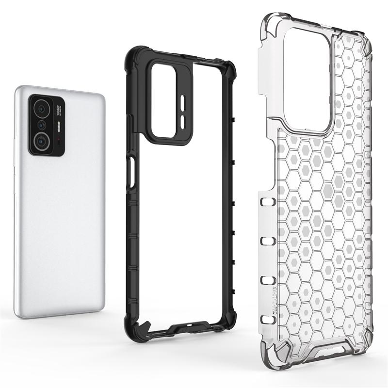 Shockproof Transparent Case For Xiaomi 11T Honeycomb Armor Case For Xiaomi 11T Case For Xiaomi 11T 12X 12 11 Lite 5G NE 10T Pro