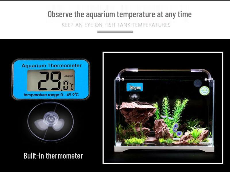 Digital LCD Submersible Waterproof Aquarium Thermometer with Suction Cup