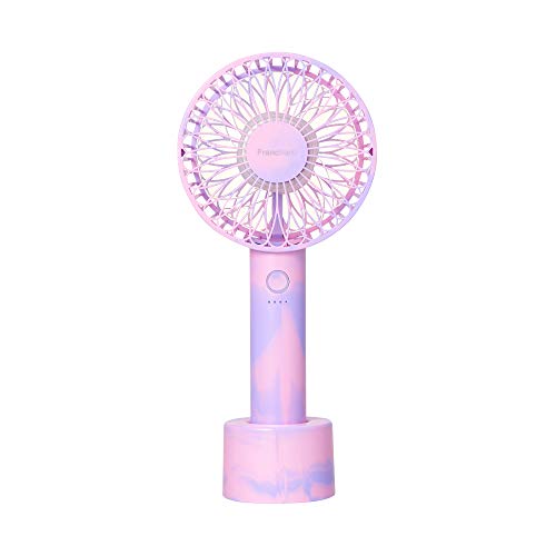 

Francfranc 2021 Model Official Freestyle Fan, Portable Fan, Handheld Fan, Desktop Fan, USB Rechargeable, 5 Levels of Air Flow Adjustment (Marble Purpl
