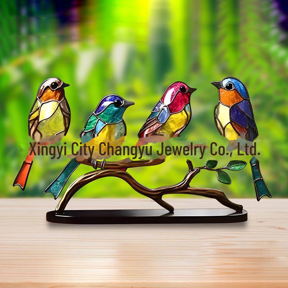 

Красочные птицы и цветы акриловые украшения для дома